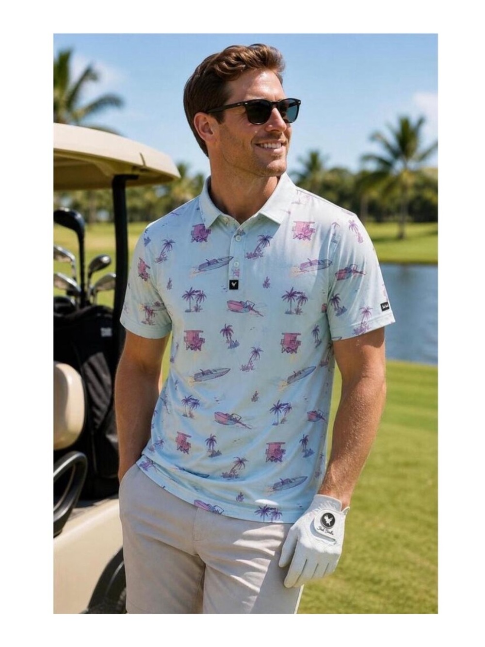 Bad birdie yacht rock golf polo - size XL